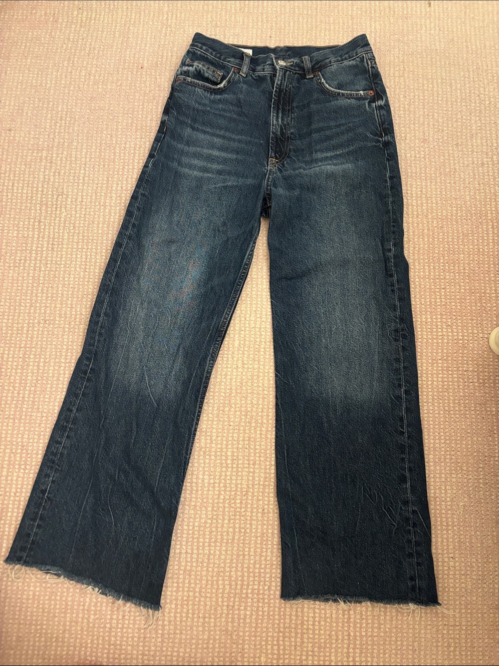 Zara Women's Dark Blue Bootcut Jeans